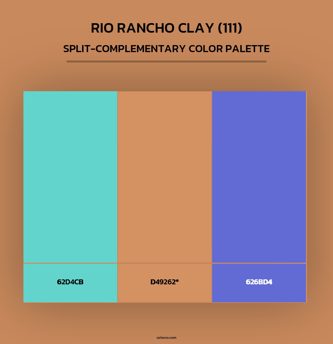 Rio Rancho Clay (111) - Split-Complementary Color Palette