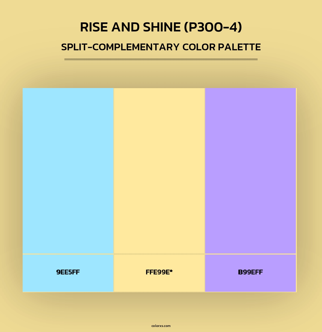 Rise And Shine (P300-4) - Split-Complementary Color Palette