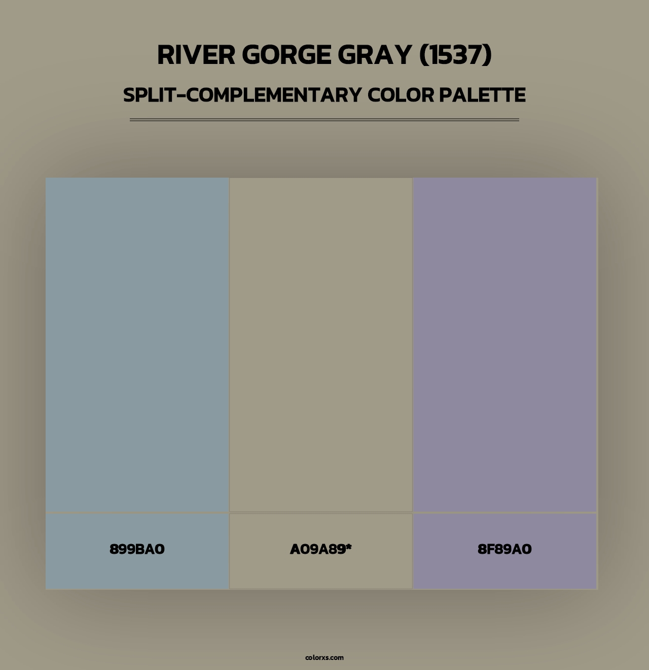 River Gorge Gray (1537) - Split-Complementary Color Palette