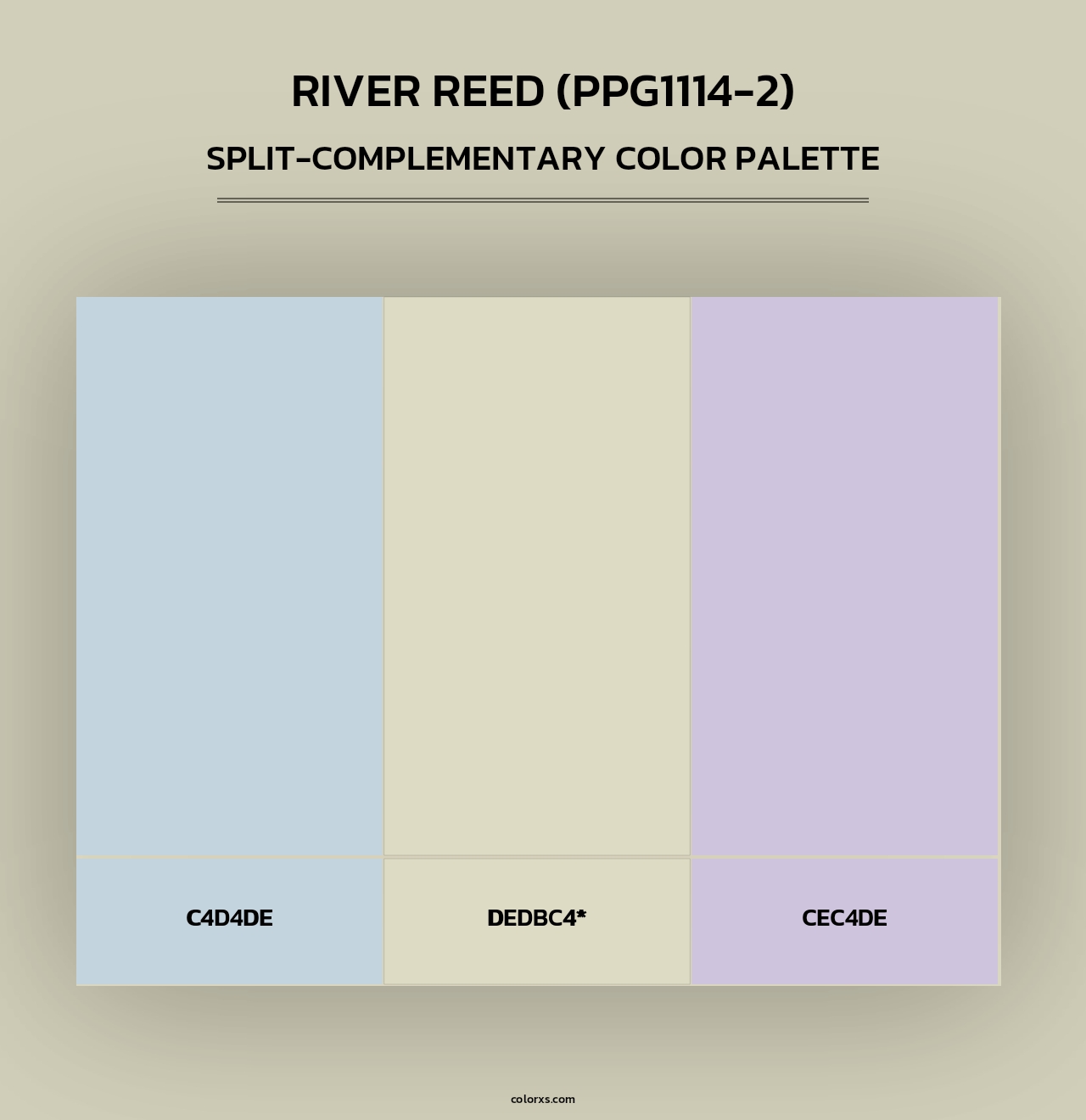 River Reed (PPG1114-2) - Split-Complementary Color Palette