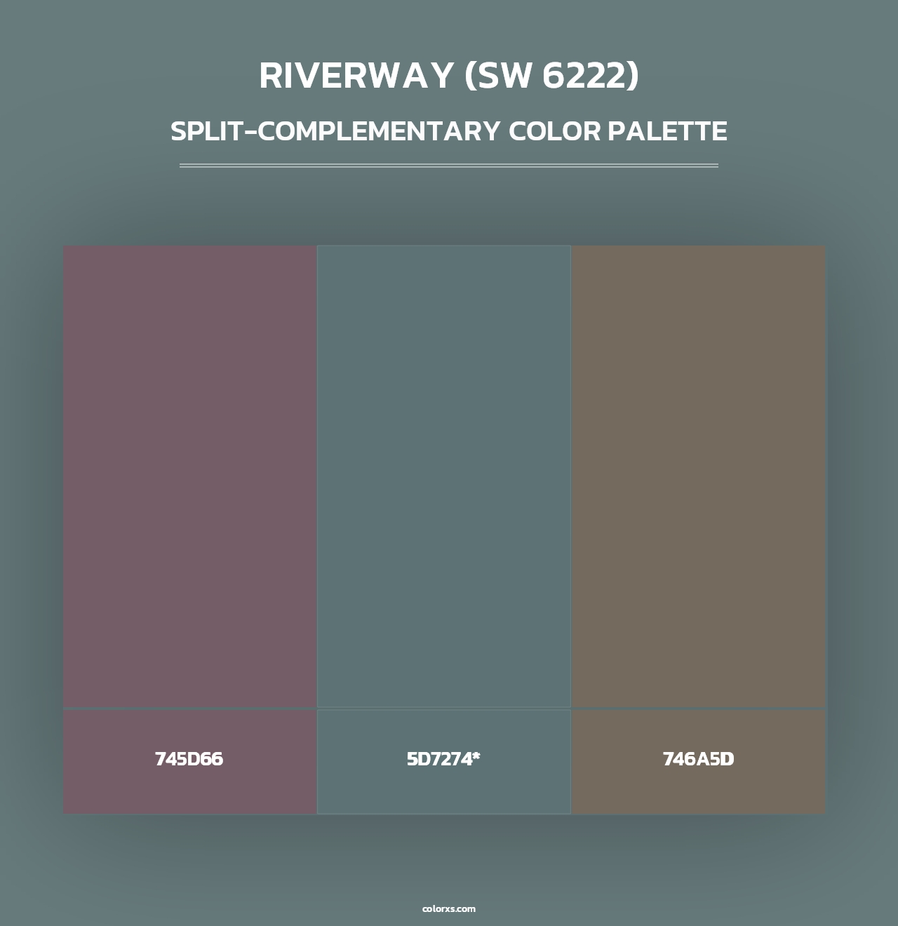 Riverway (SW 6222) - Split-Complementary Color Palette