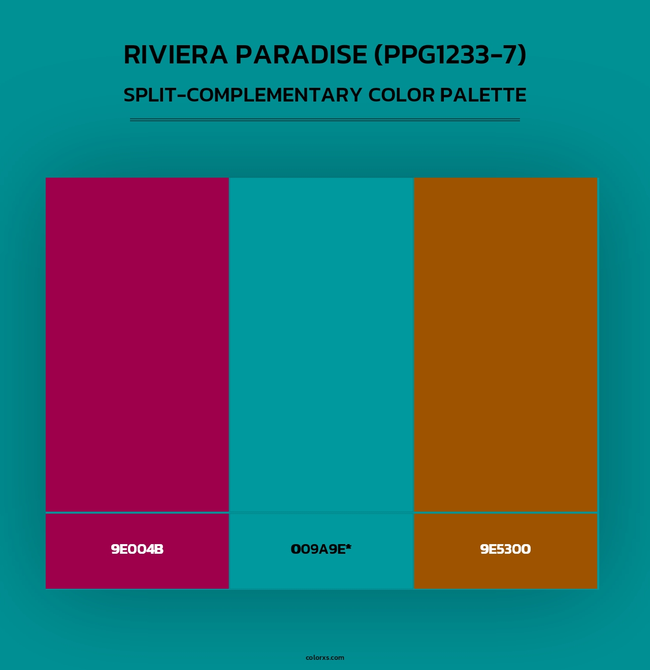 Riviera Paradise (PPG1233-7) - Split-Complementary Color Palette