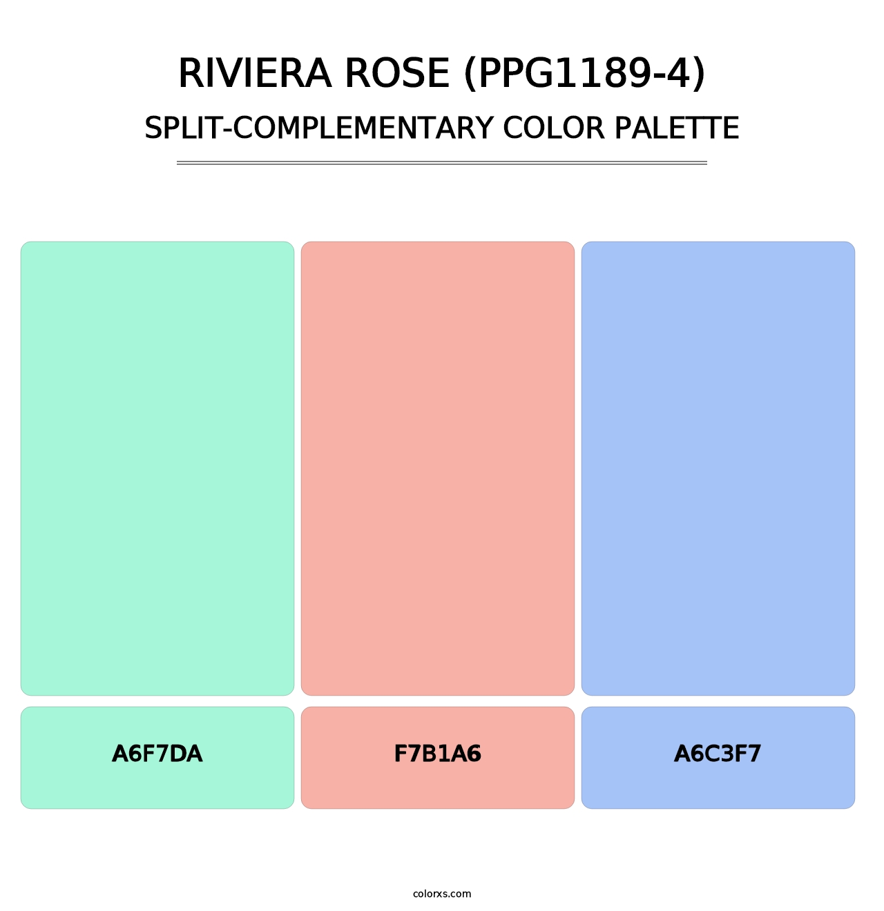 Riviera Rose (PPG1189-4) - Split-Complementary Color Palette