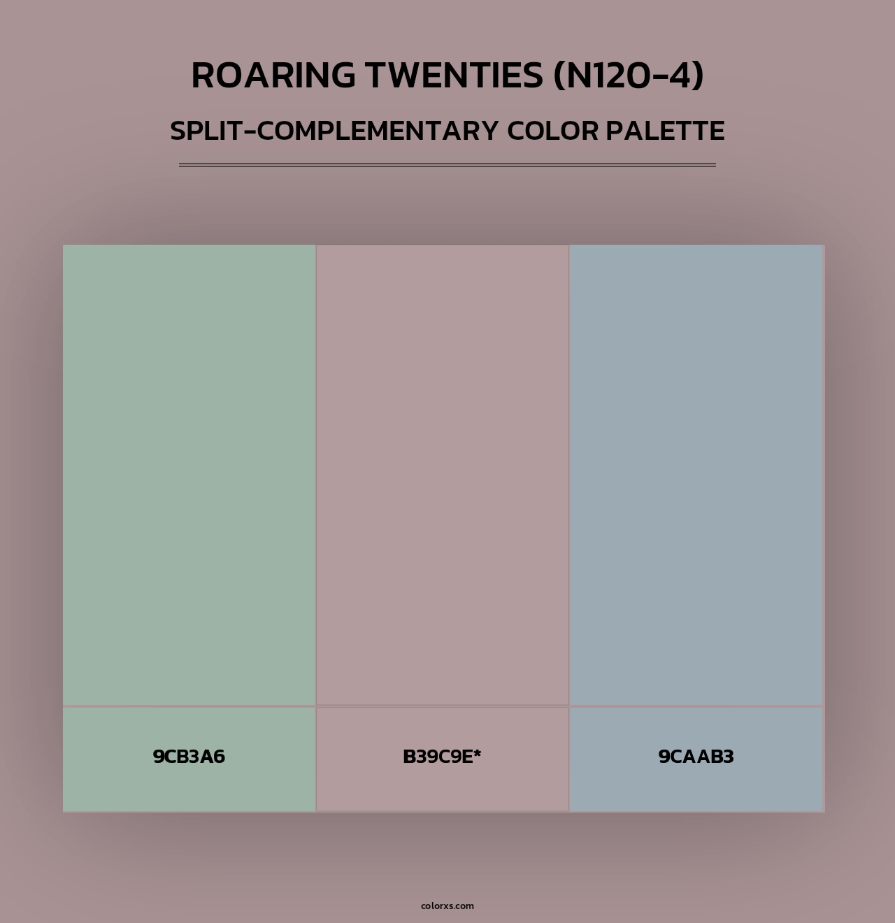 Roaring Twenties (N120-4) - Split-Complementary Color Palette