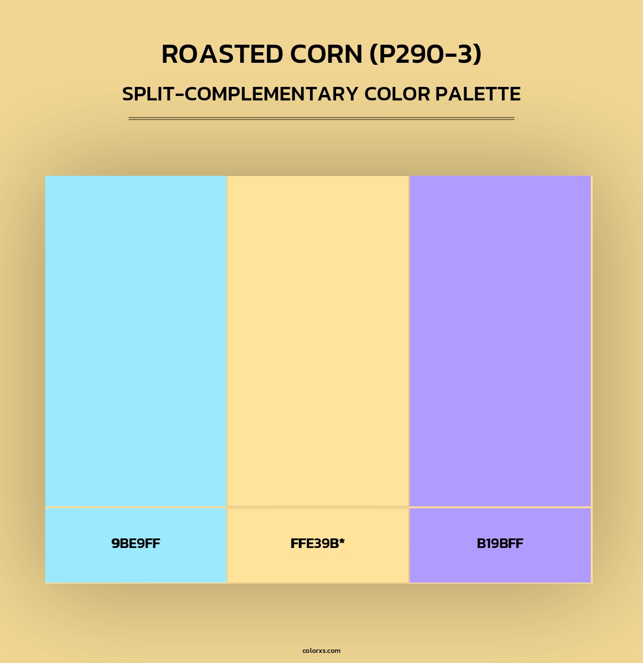 Roasted Corn (P290-3) - Split-Complementary Color Palette