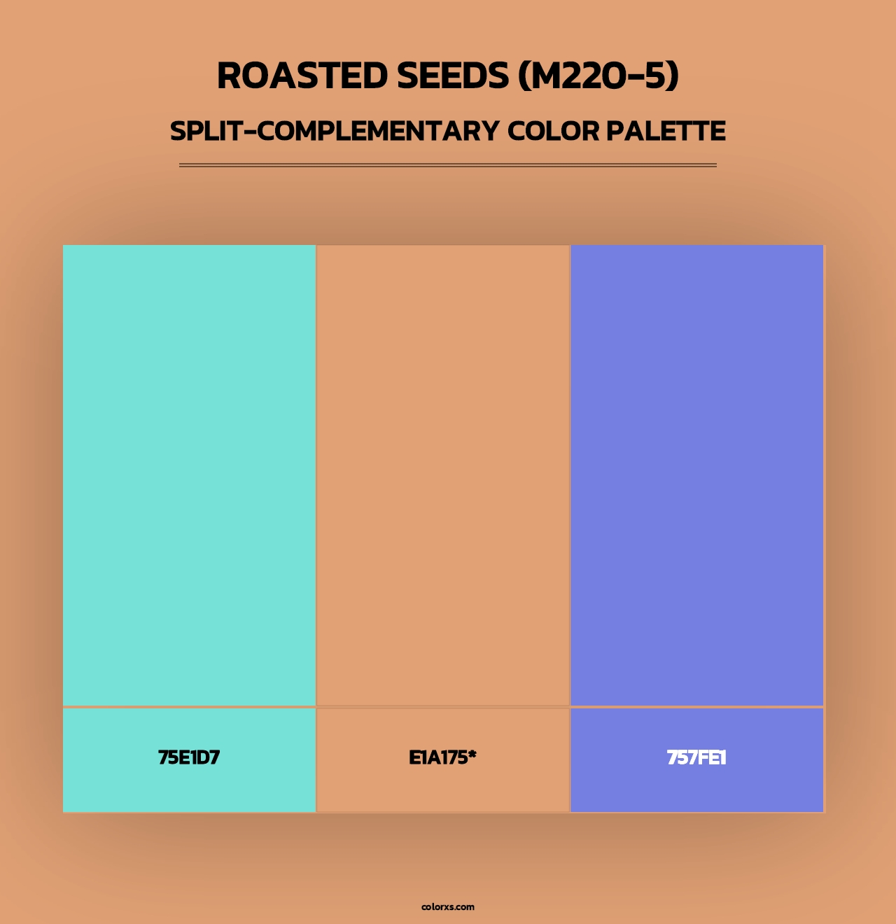Roasted Seeds (M220-5) - Split-Complementary Color Palette