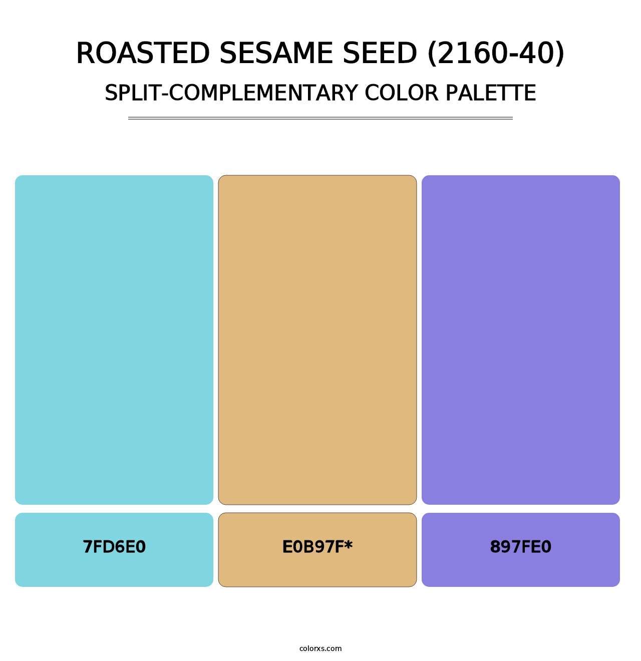 Roasted Sesame Seed (2160-40) - Split-Complementary Color Palette