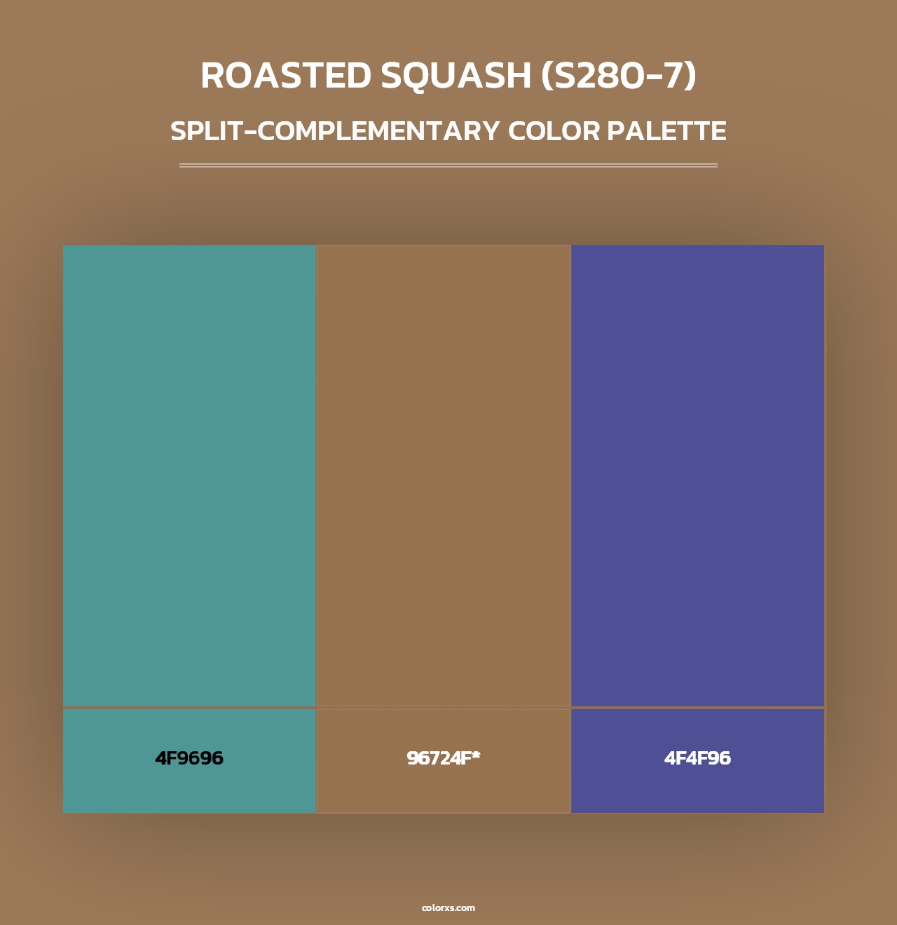 Roasted Squash (S280-7) - Split-Complementary Color Palette