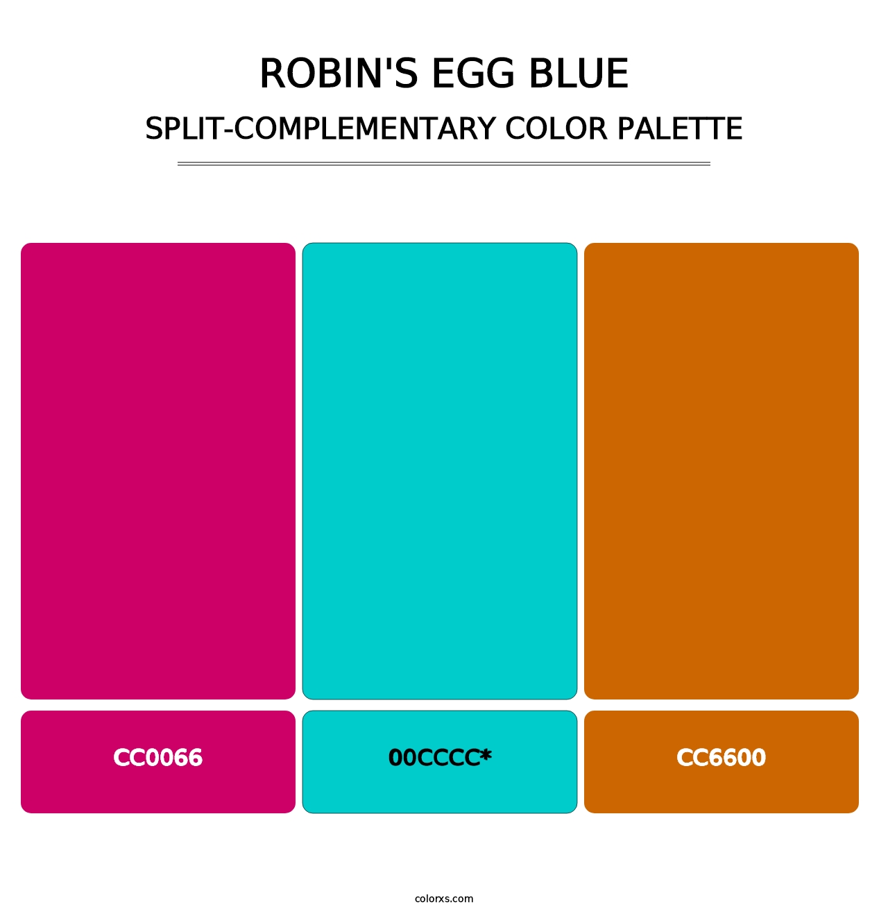 Robin's Egg Blue - Split-Complementary Color Palette