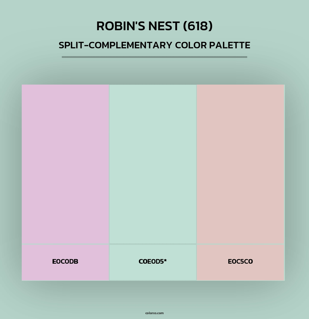Robin's Nest (618) - Split-Complementary Color Palette