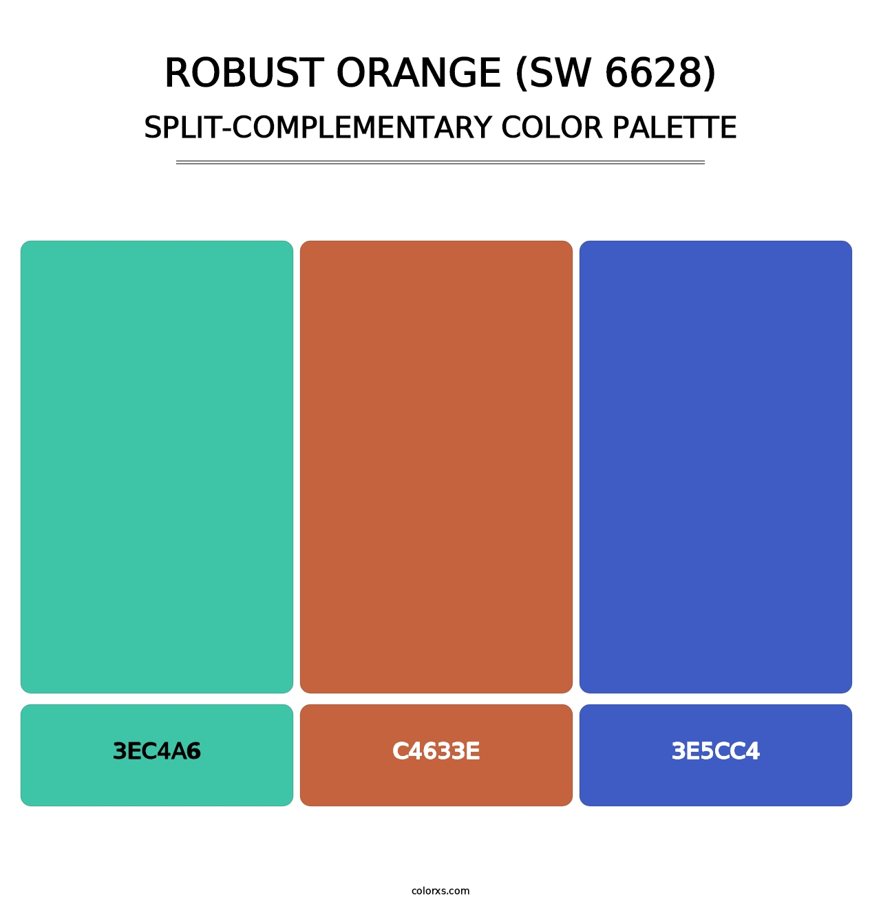 Robust Orange (SW 6628) - Split-Complementary Color Palette