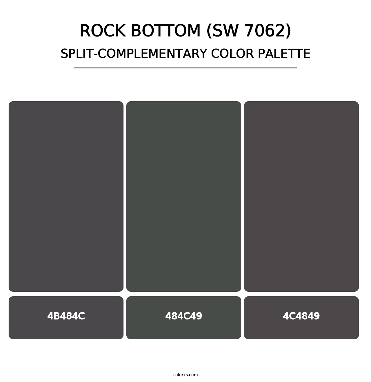 Rock Bottom (SW 7062) - Split-Complementary Color Palette