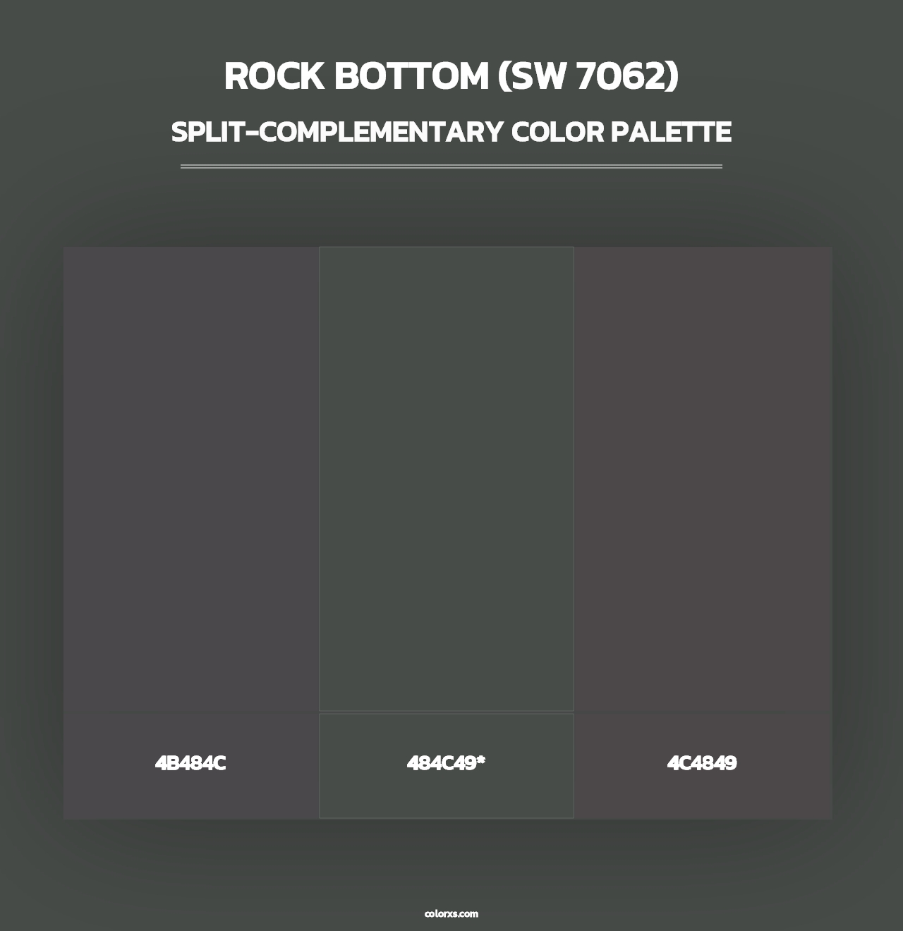 Rock Bottom (SW 7062) - Split-Complementary Color Palette