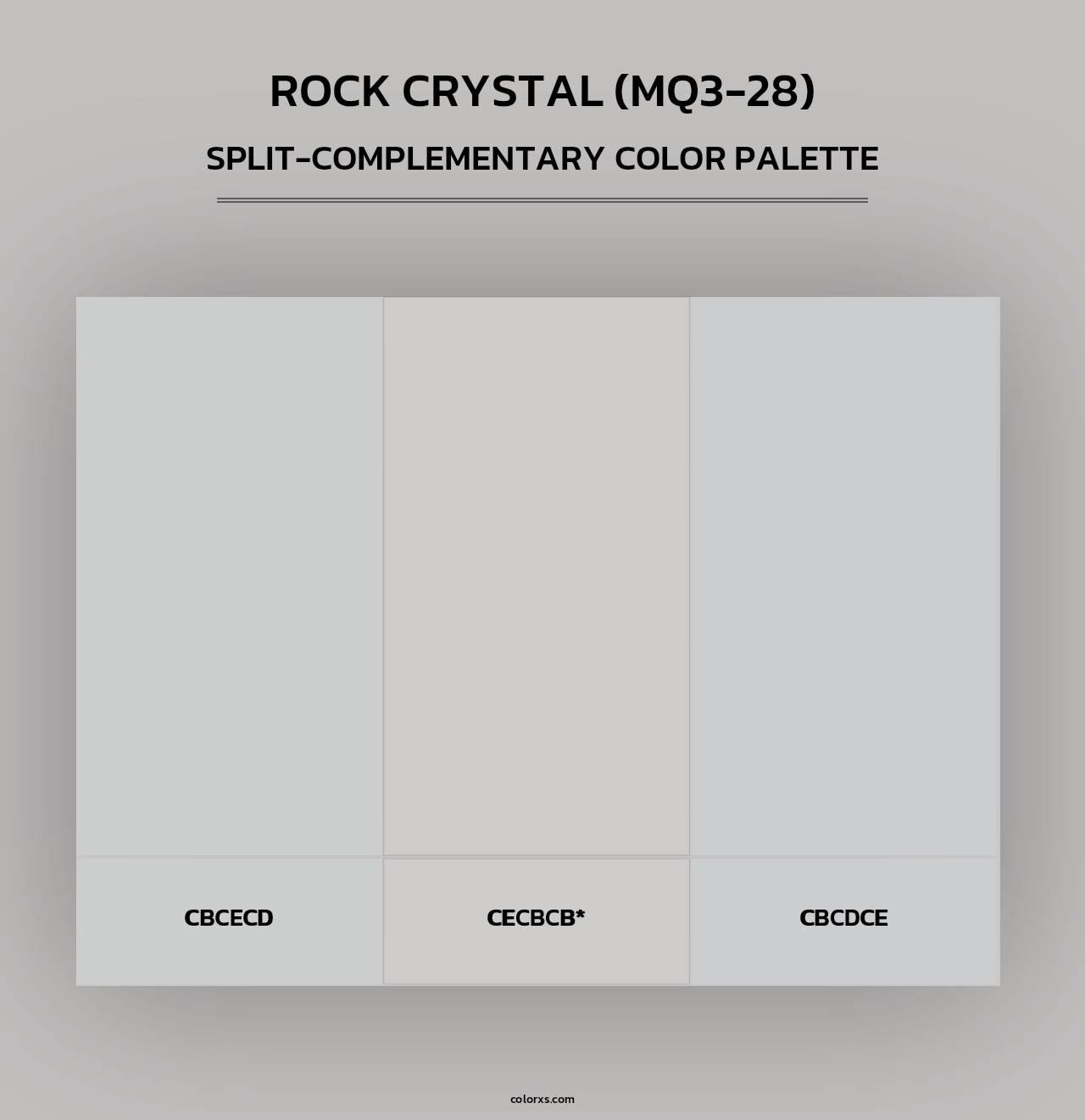 Rock Crystal (MQ3-28) - Split-Complementary Color Palette