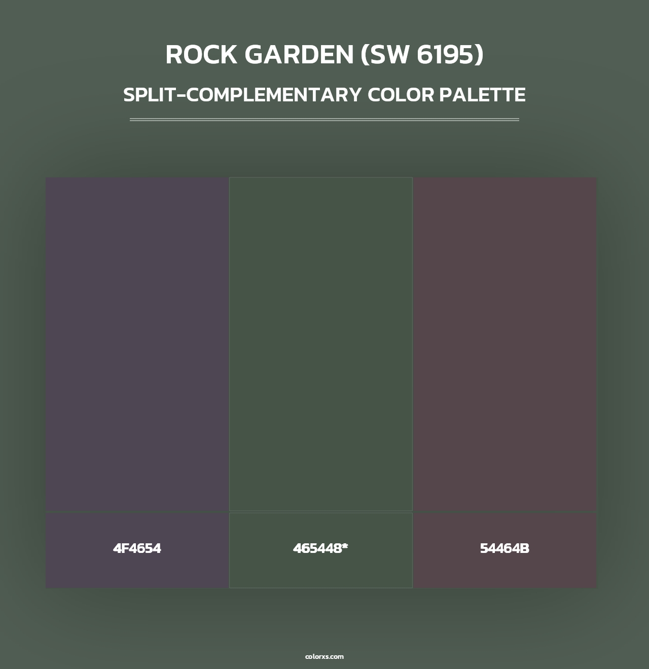Rock Garden (SW 6195) - Split-Complementary Color Palette