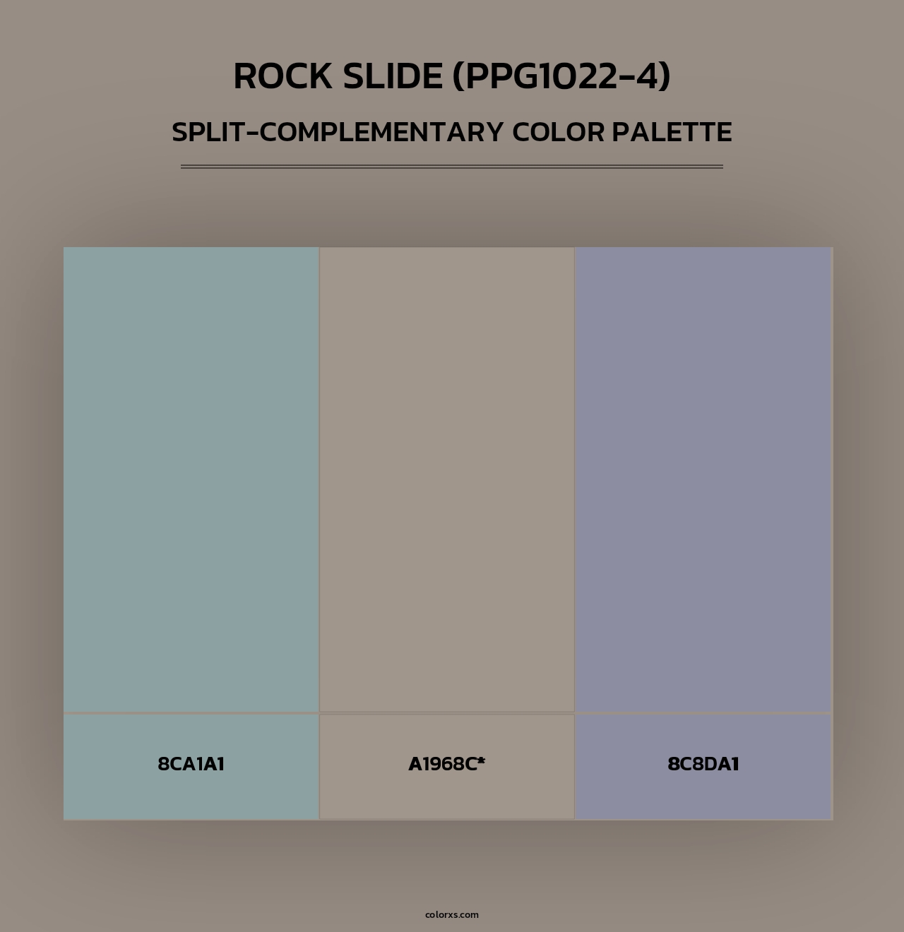 Rock Slide (PPG1022-4) - Split-Complementary Color Palette