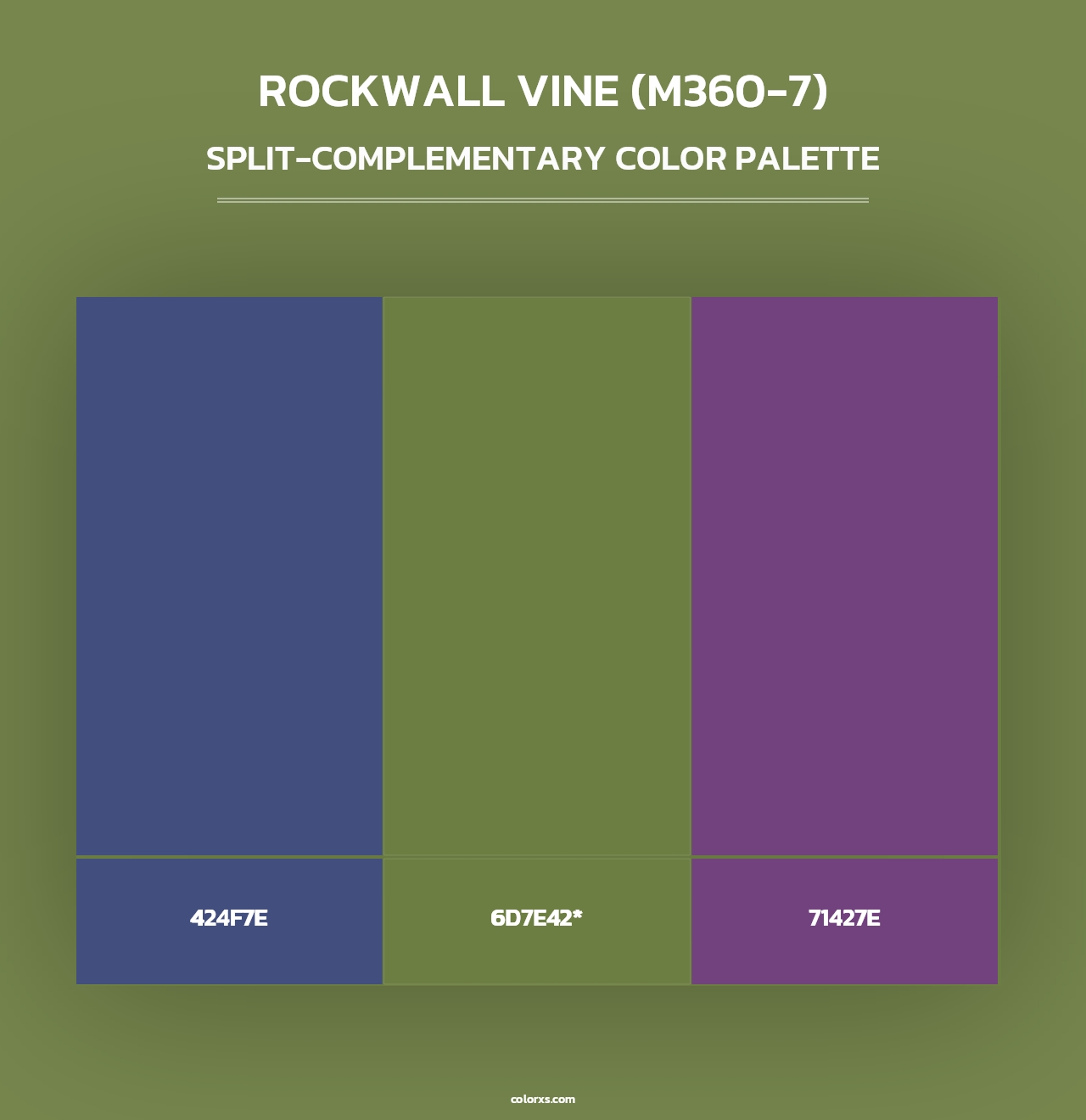 Rockwall Vine (M360-7) - Split-Complementary Color Palette