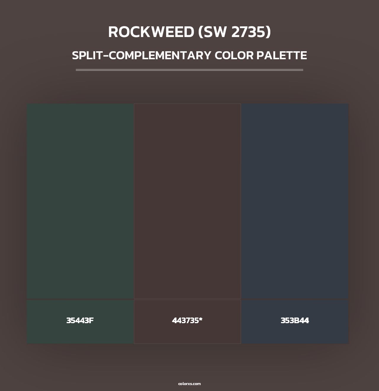 Rockweed (SW 2735) - Split-Complementary Color Palette