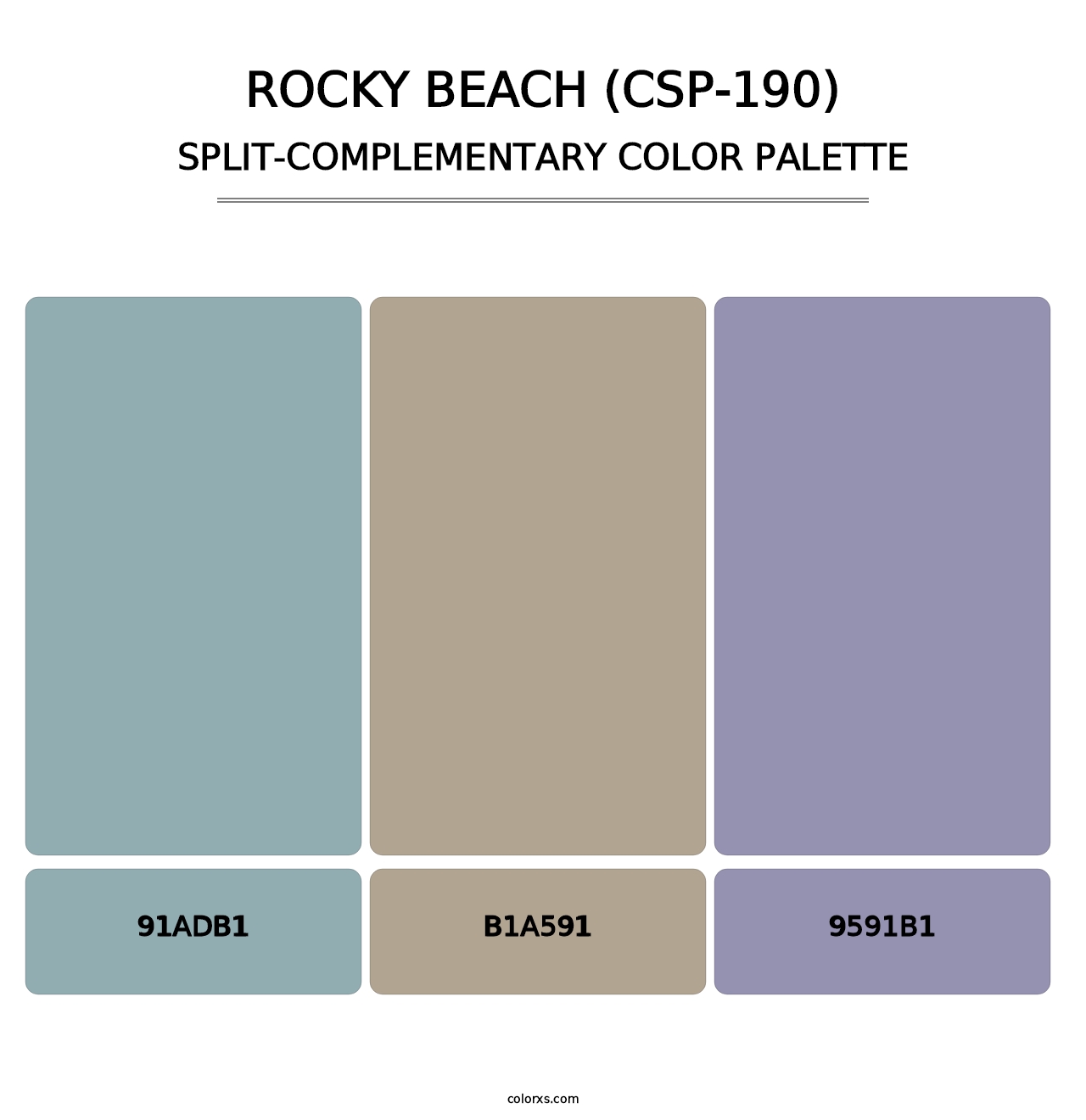 Rocky Beach (CSP-190) - Split-Complementary Color Palette