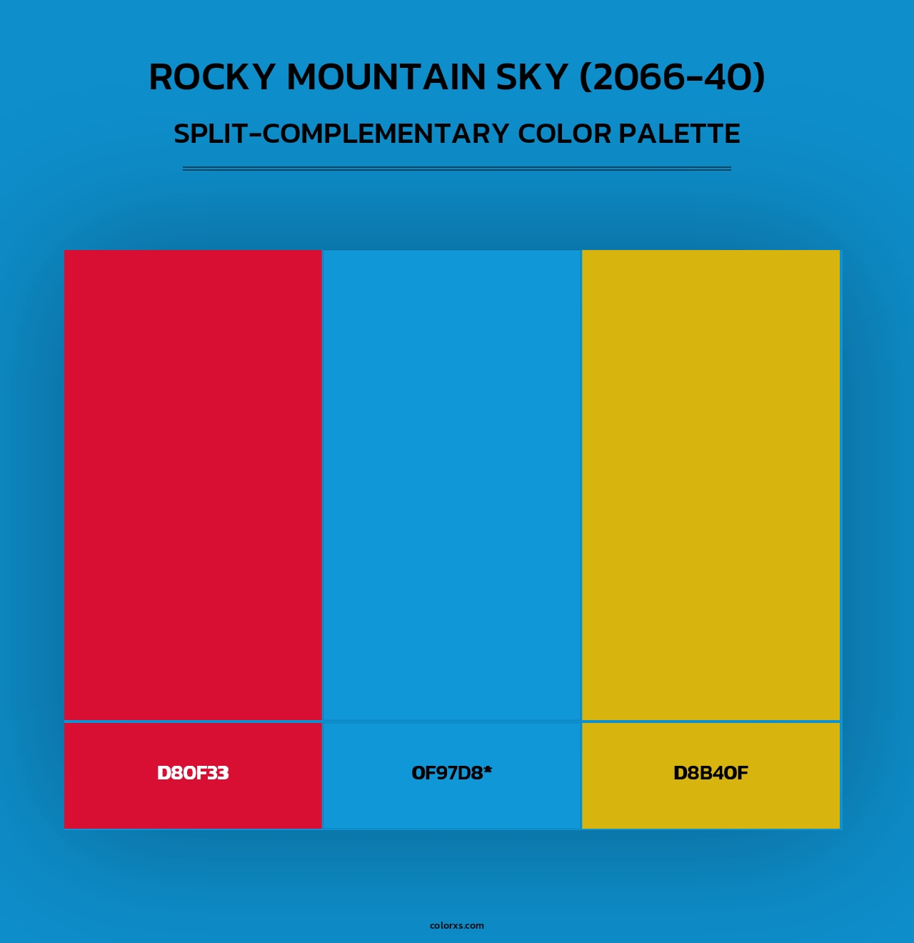 Rocky Mountain Sky (2066-40) - Split-Complementary Color Palette