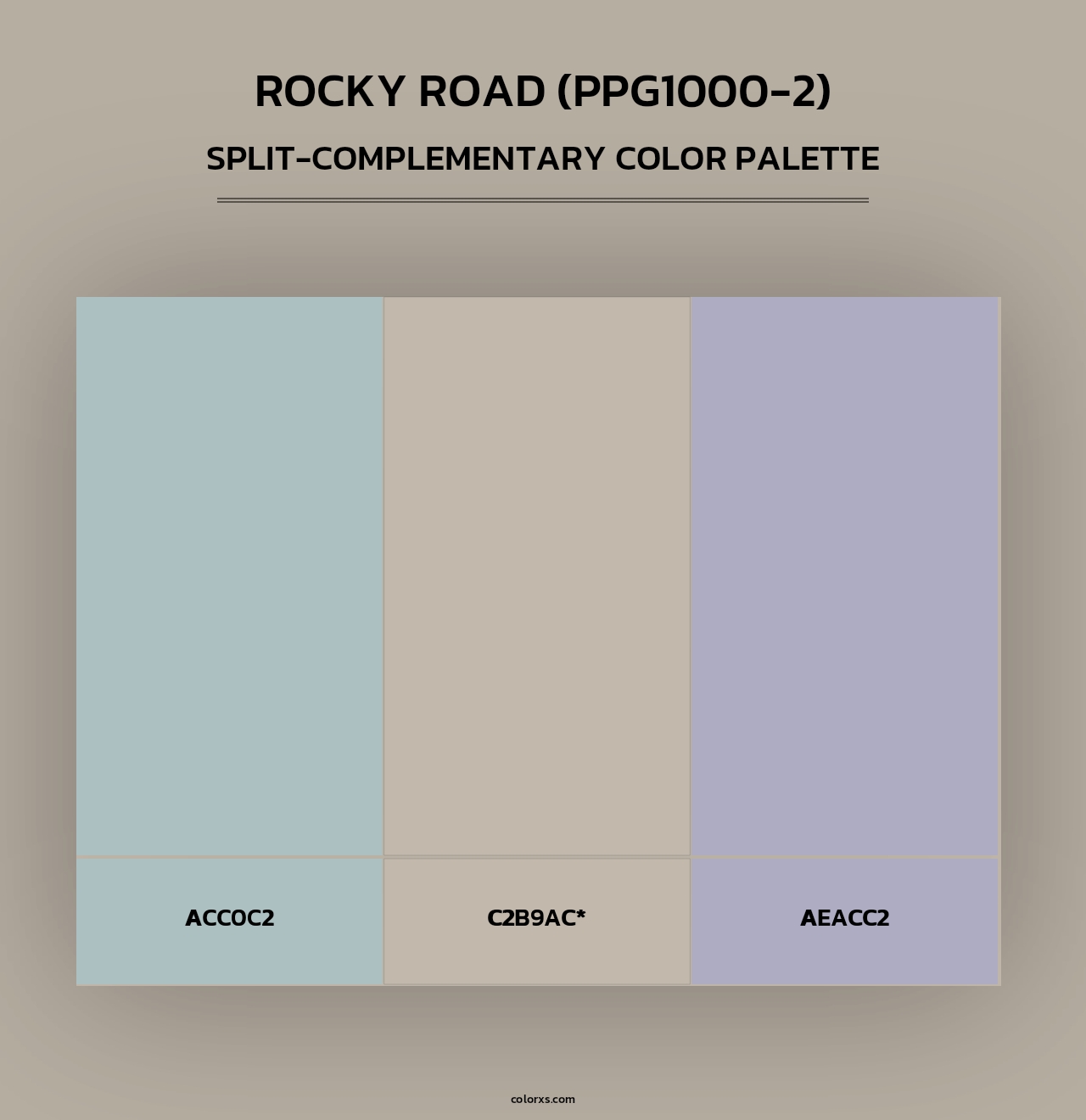 Rocky Road (PPG1000-2) - Split-Complementary Color Palette