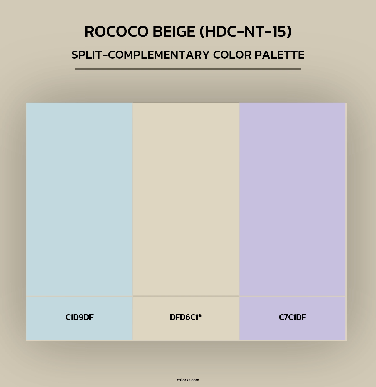 Rococo Beige (HDC-NT-15) - Split-Complementary Color Palette