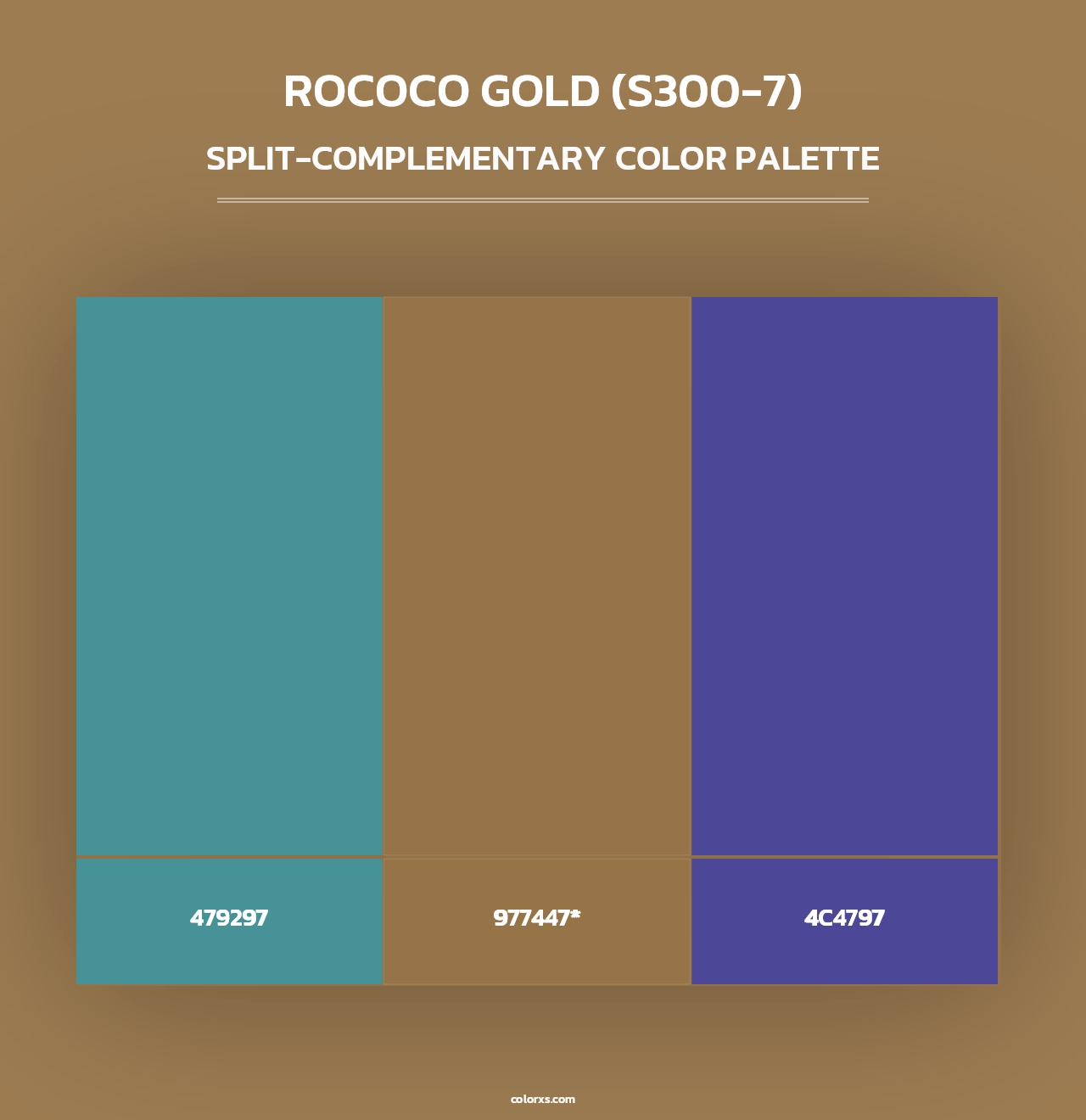 Rococo Gold (S300-7) - Split-Complementary Color Palette