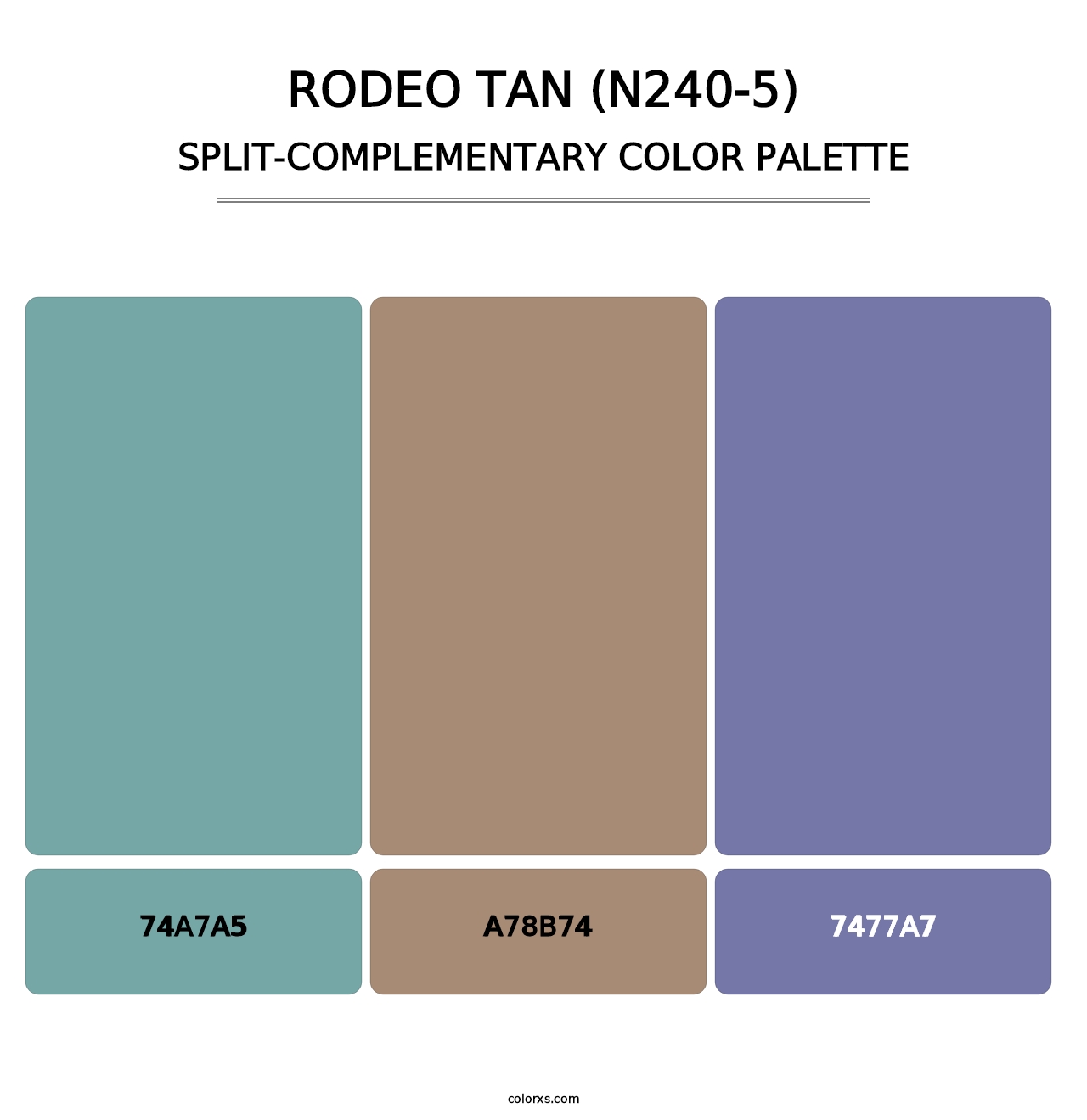 Rodeo Tan (N240-5) - Split-Complementary Color Palette