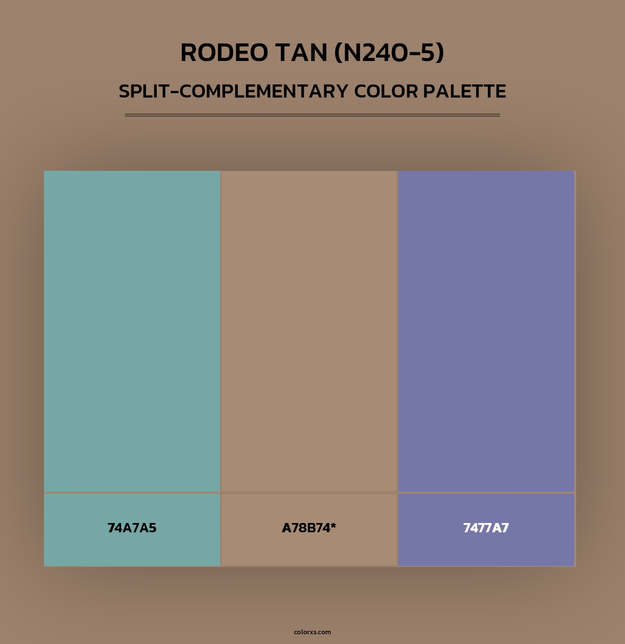 Rodeo Tan (N240-5) - Split-Complementary Color Palette
