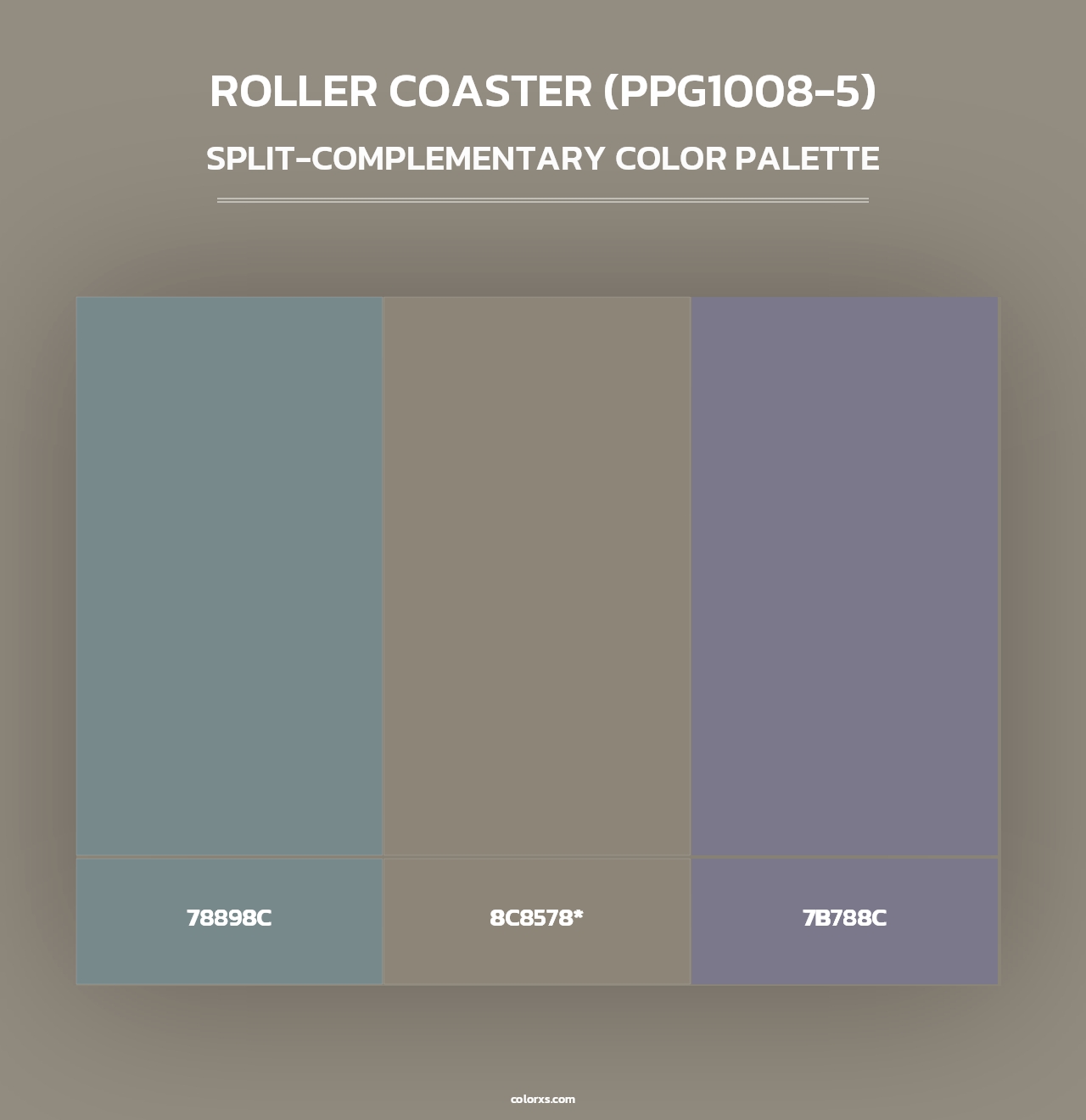 Roller Coaster (PPG1008-5) - Split-Complementary Color Palette