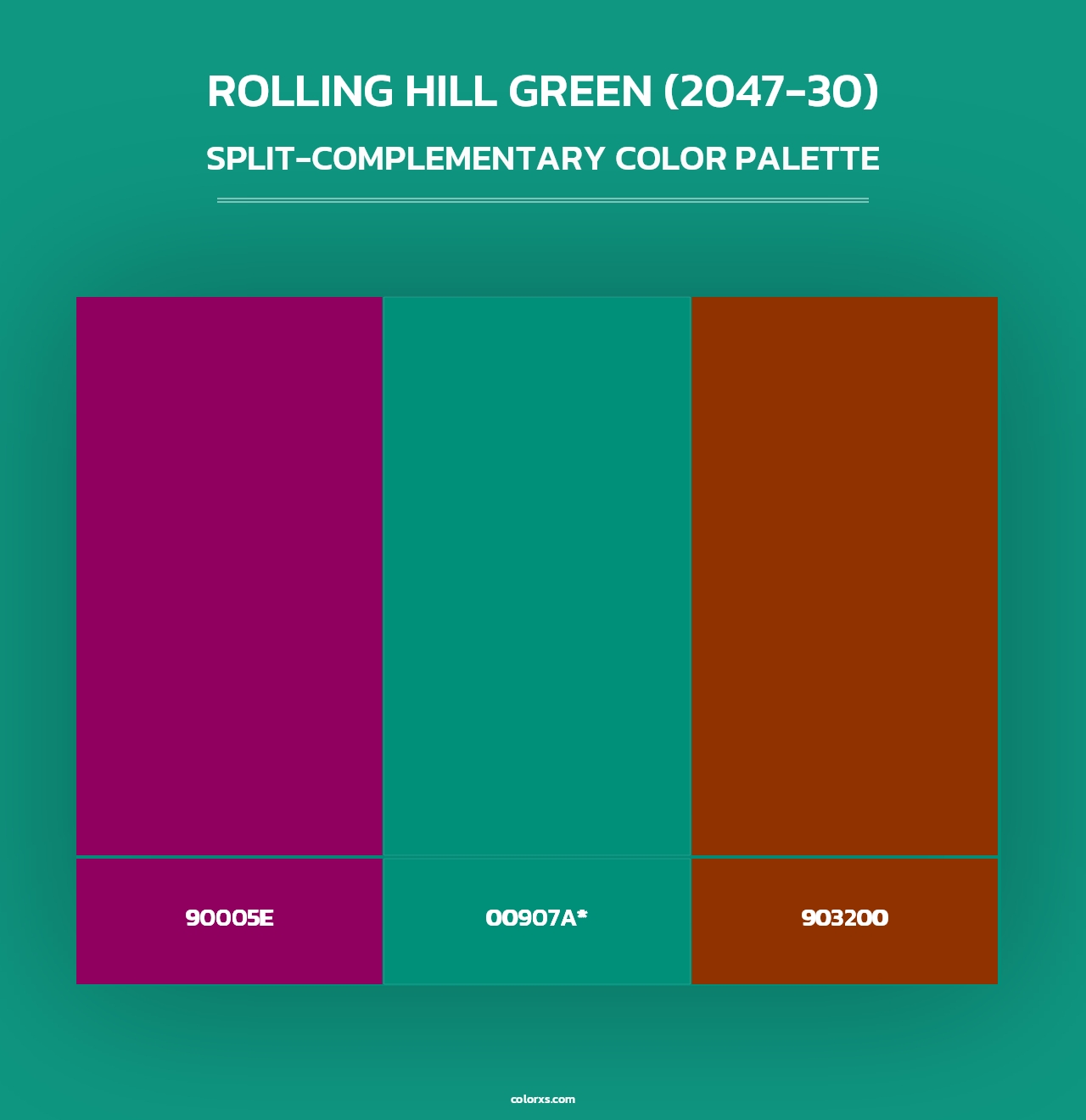 Rolling Hill Green (2047-30) - Split-Complementary Color Palette