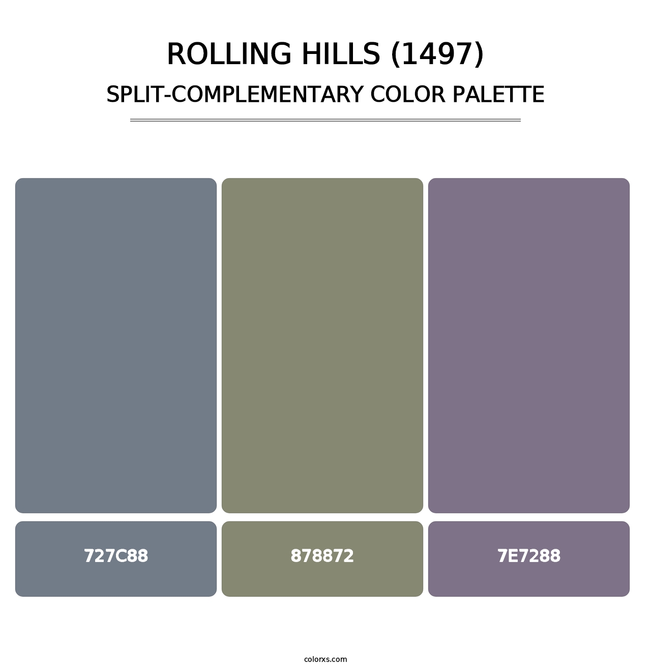 Rolling Hills (1497) - Split-Complementary Color Palette