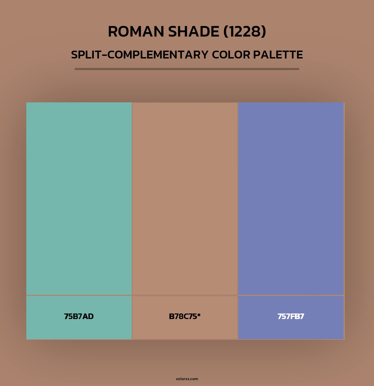 Roman Shade (1228) - Split-Complementary Color Palette