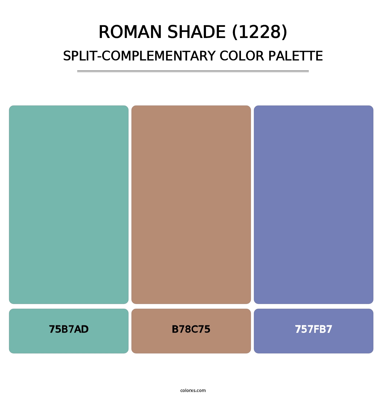 Roman Shade (1228) - Split-Complementary Color Palette