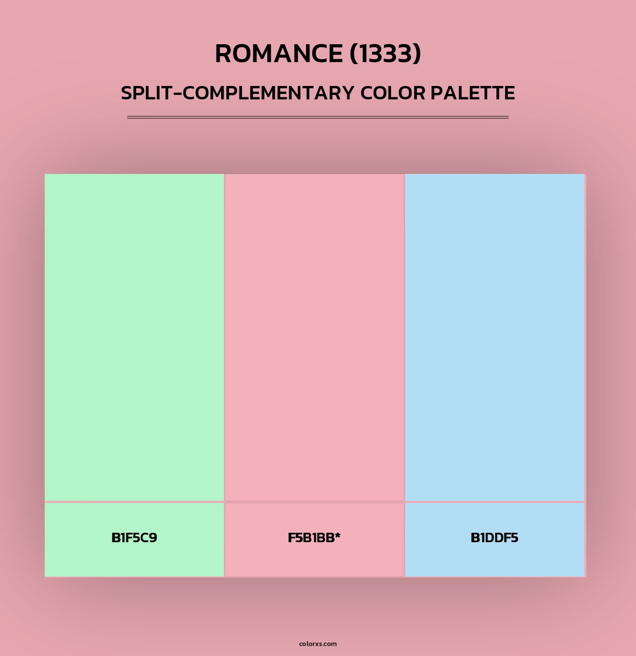 Romance (1333) - Split-Complementary Color Palette