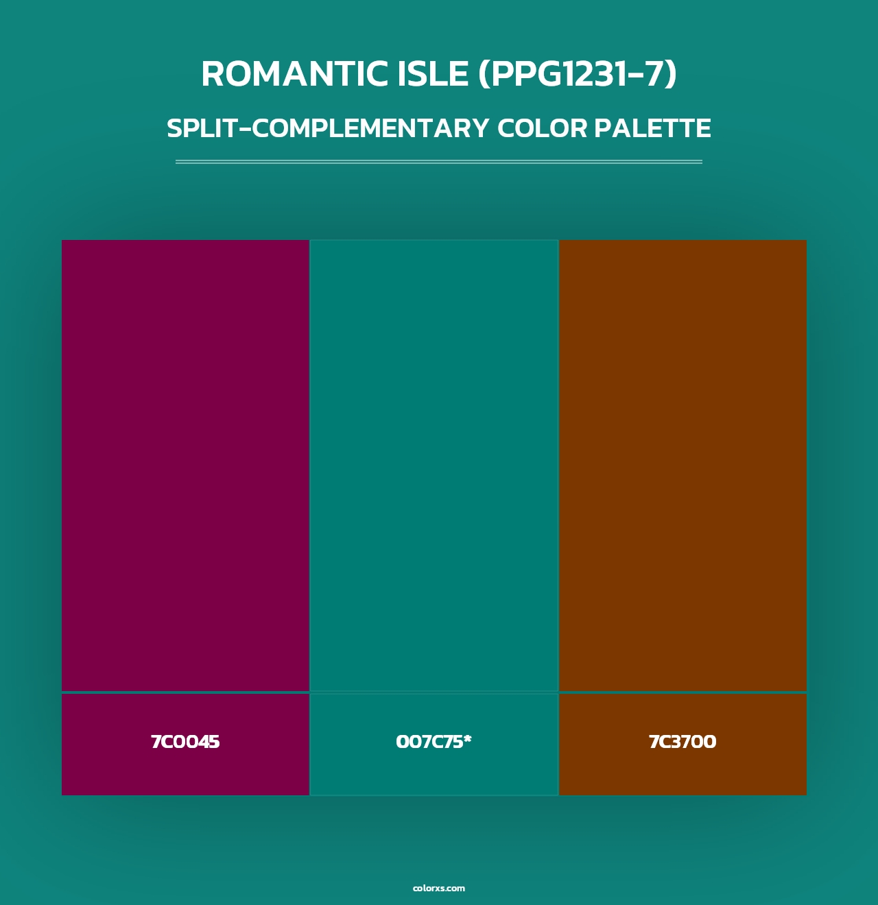 Romantic Isle (PPG1231-7) - Split-Complementary Color Palette