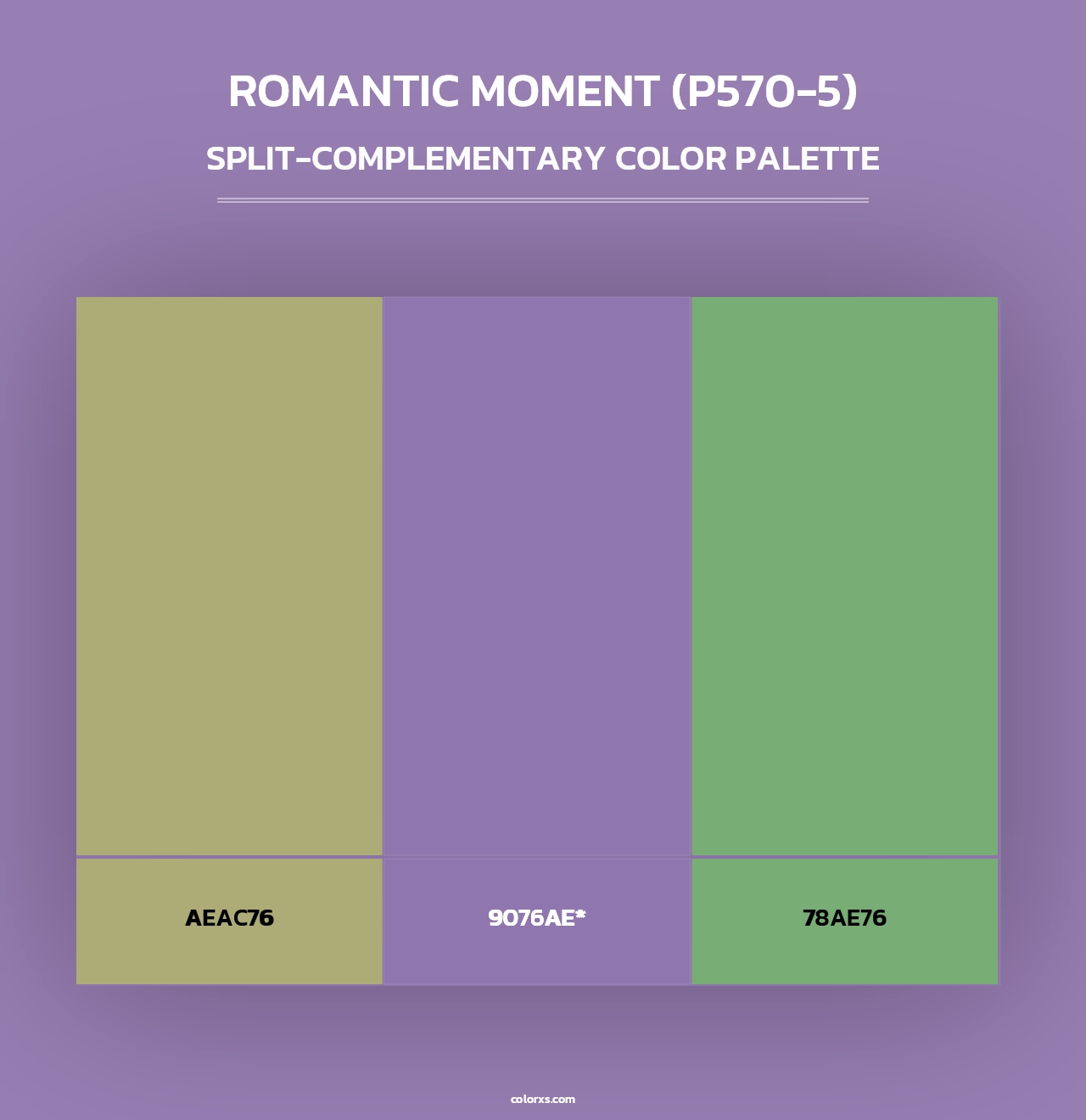 Romantic Moment (P570-5) - Split-Complementary Color Palette
