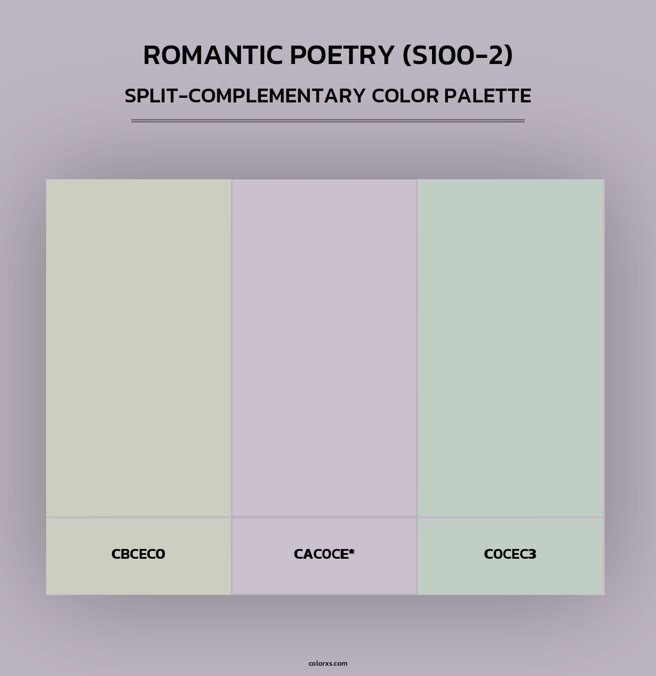 Romantic Poetry (S100-2) - Split-Complementary Color Palette