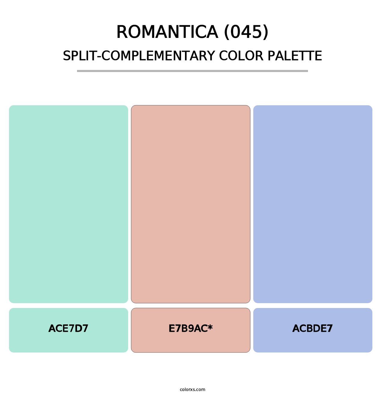 Romantica (045) - Split-Complementary Color Palette