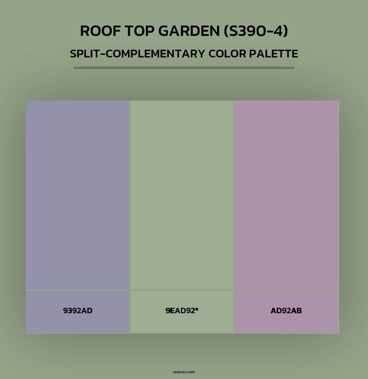 Roof Top Garden (S390-4) - Split-Complementary Color Palette