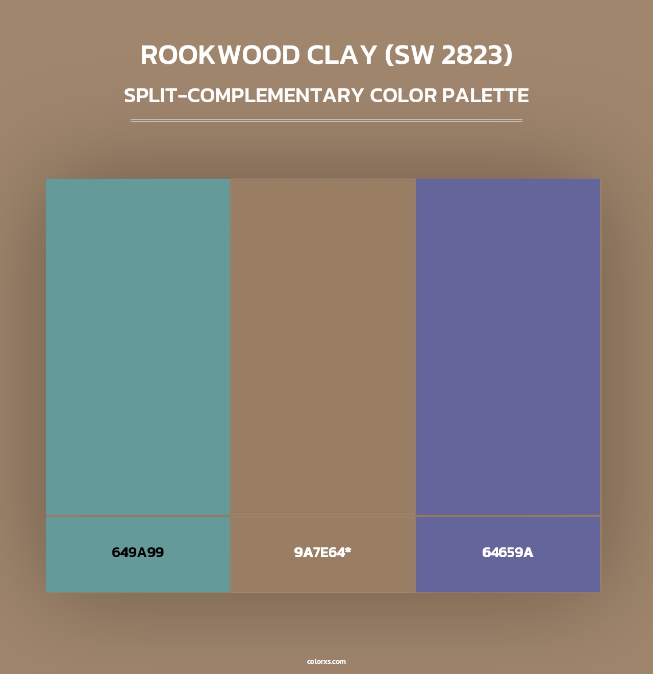 Rookwood Clay (SW 2823) - Split-Complementary Color Palette