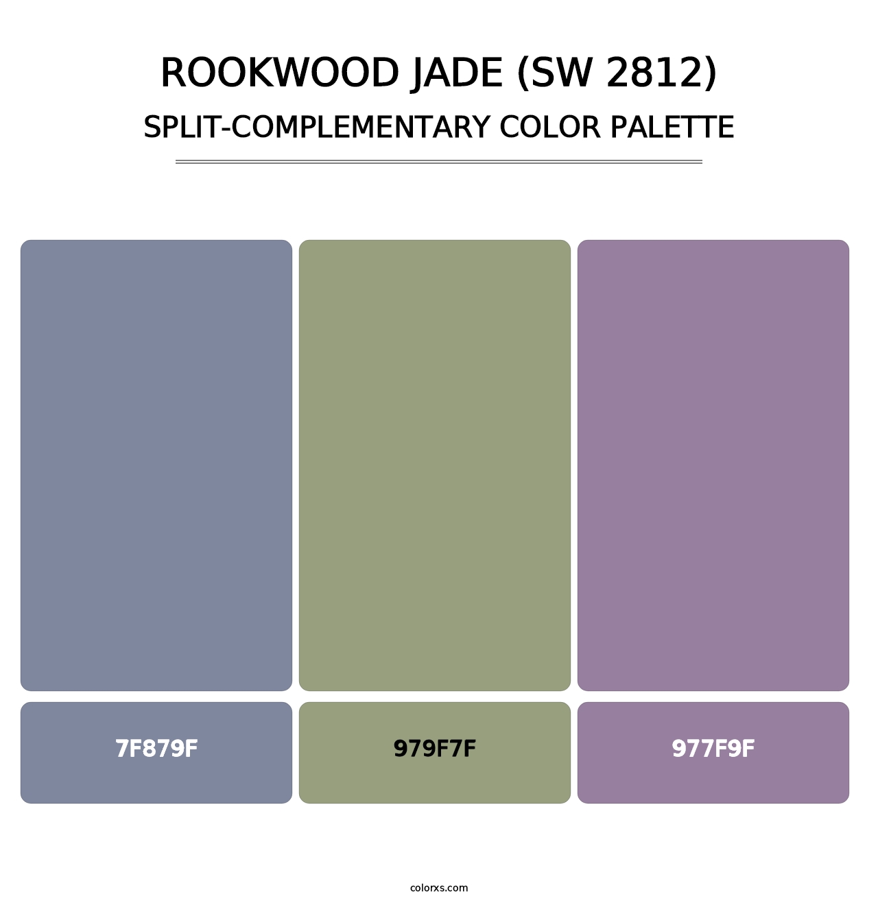Rookwood Jade (SW 2812) - Split-Complementary Color Palette