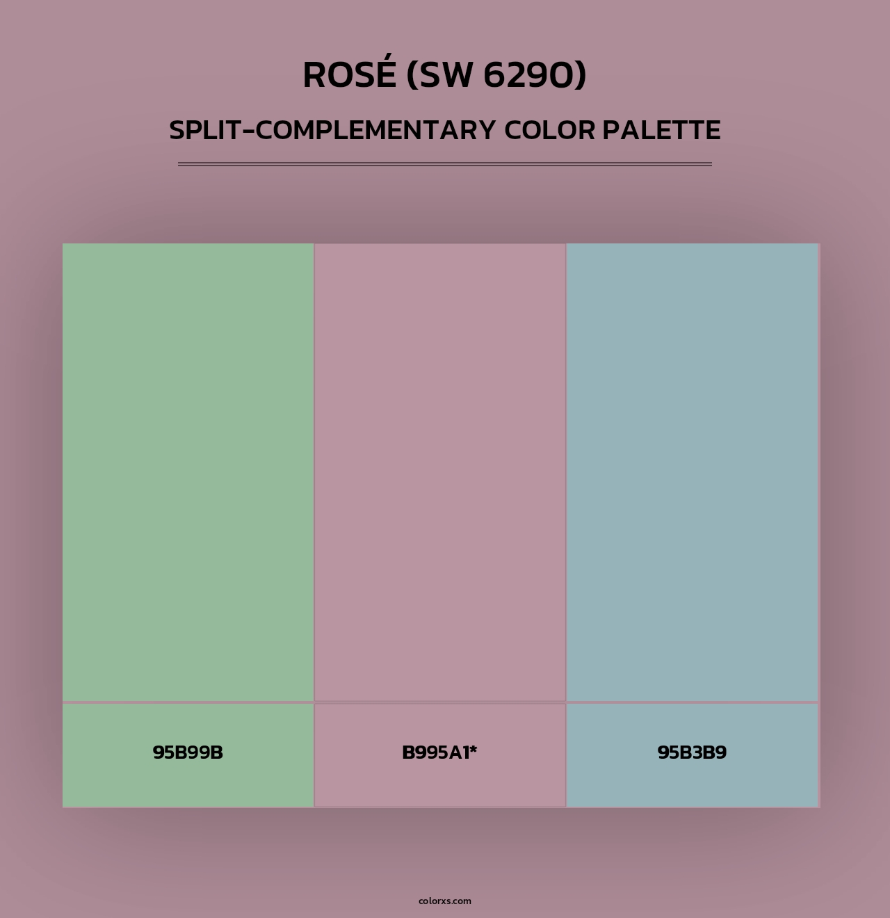 Rosé (SW 6290) - Split-Complementary Color Palette