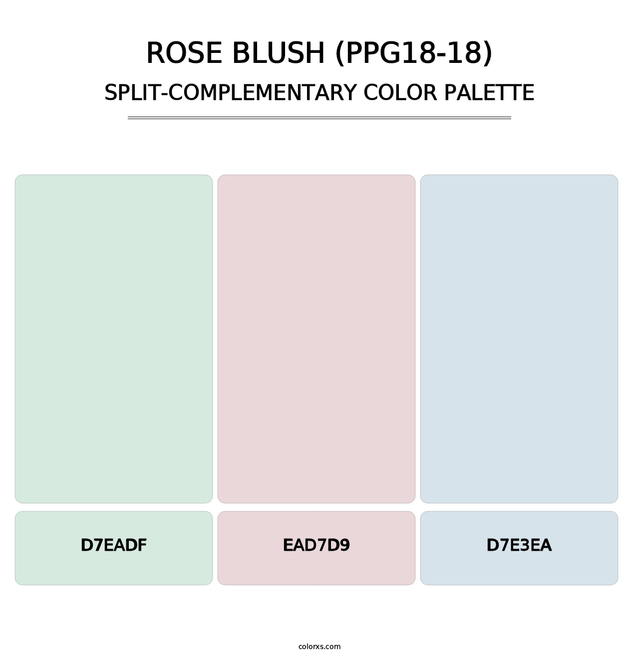 Rose Blush (PPG18-18) - Split-Complementary Color Palette