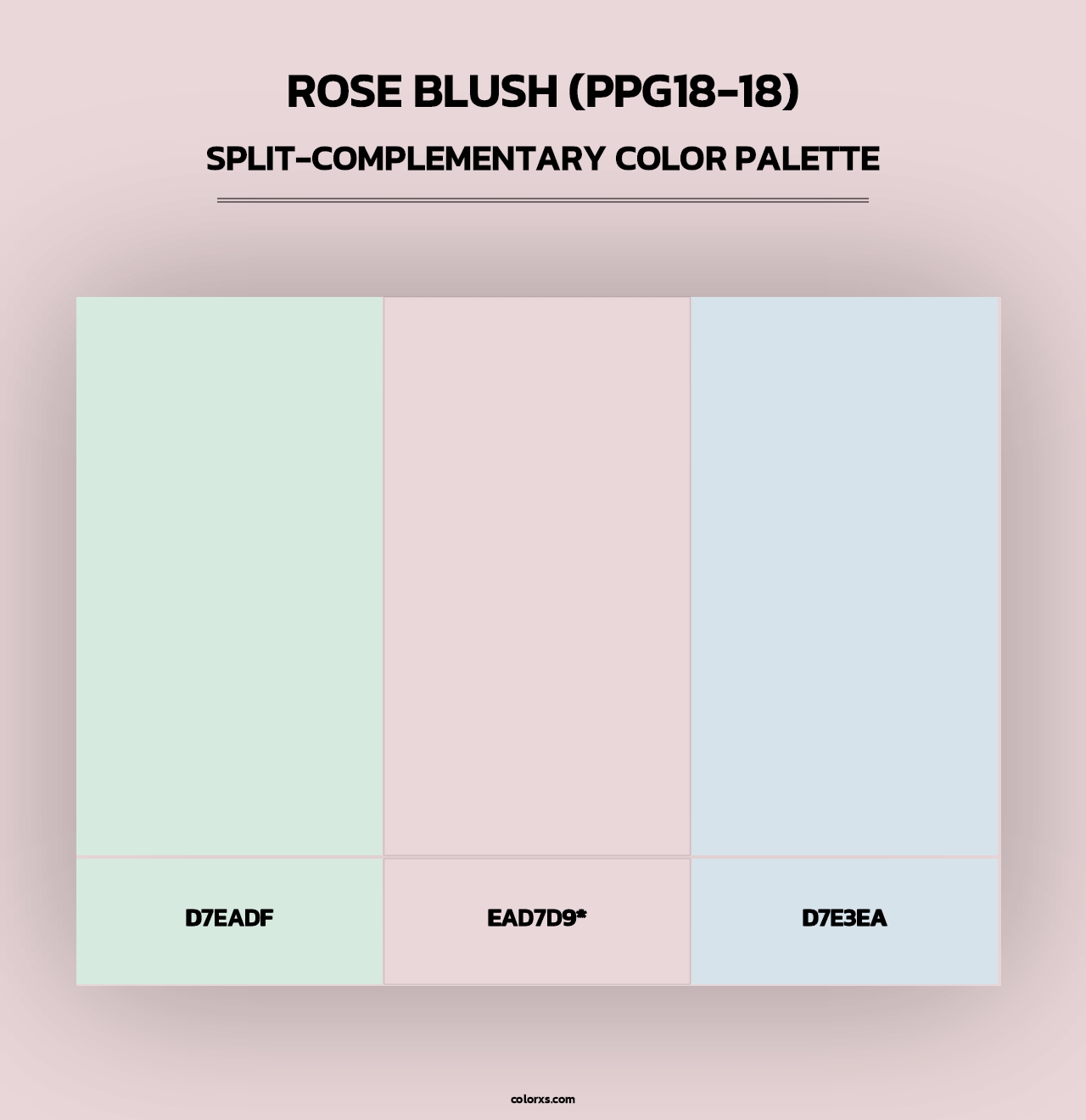 Rose Blush (PPG18-18) - Split-Complementary Color Palette
