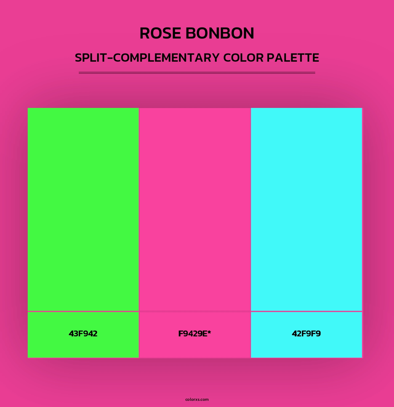Rose Bonbon - Split-Complementary Color Palette