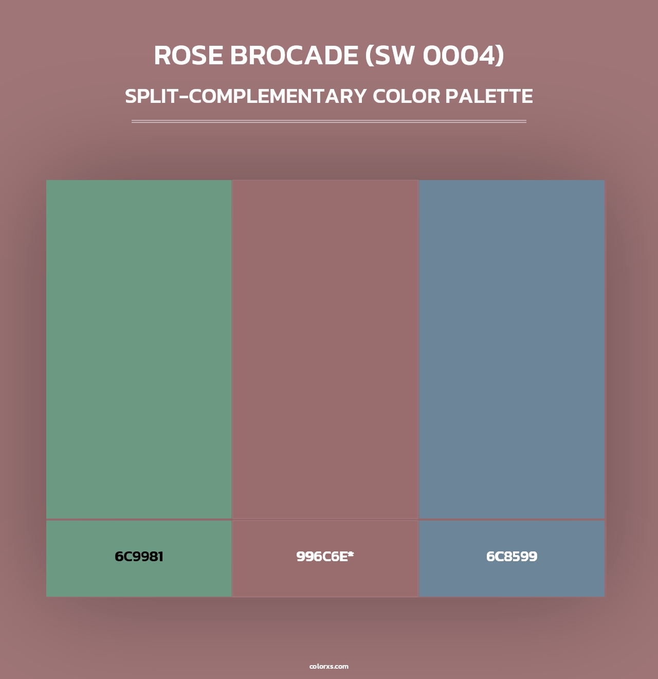 Rose Brocade (SW 0004) - Split-Complementary Color Palette
