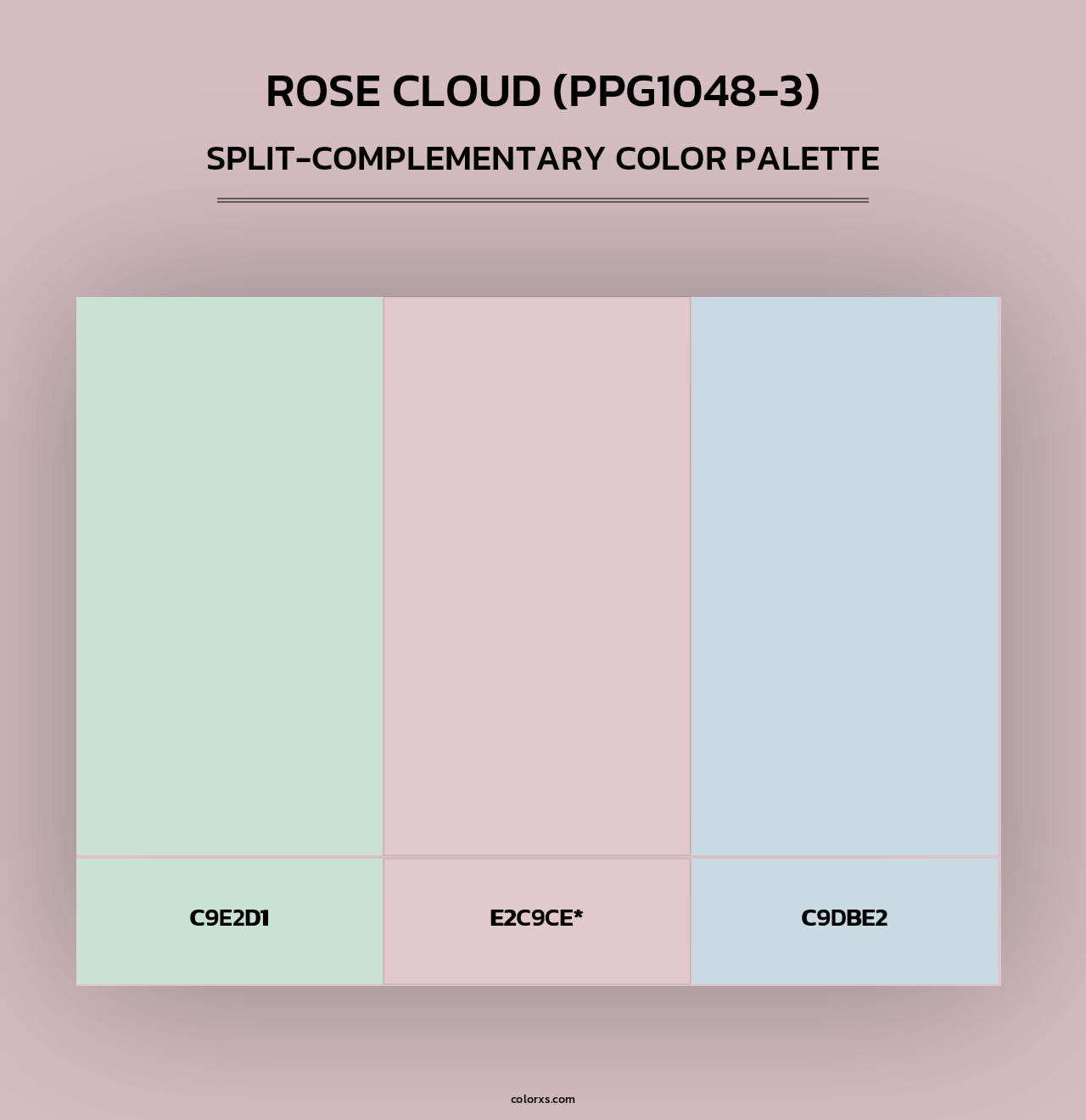 Rose Cloud (PPG1048-3) - Split-Complementary Color Palette