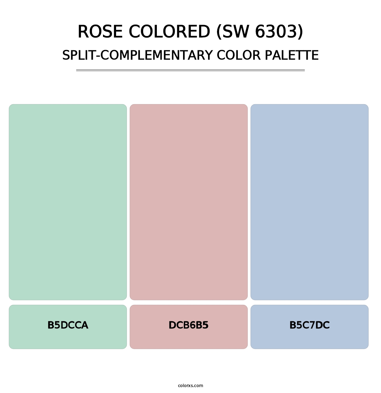 Rose Colored (SW 6303) - Split-Complementary Color Palette