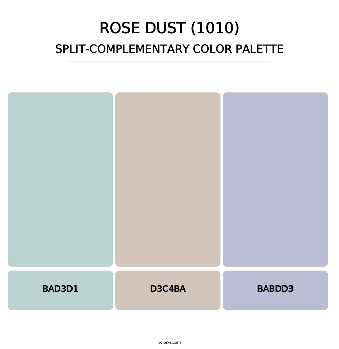 Rose Dust (1010) - Split-Complementary Color Palette